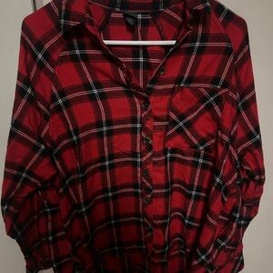 Wild Fable Red and Black Plaid Shirt